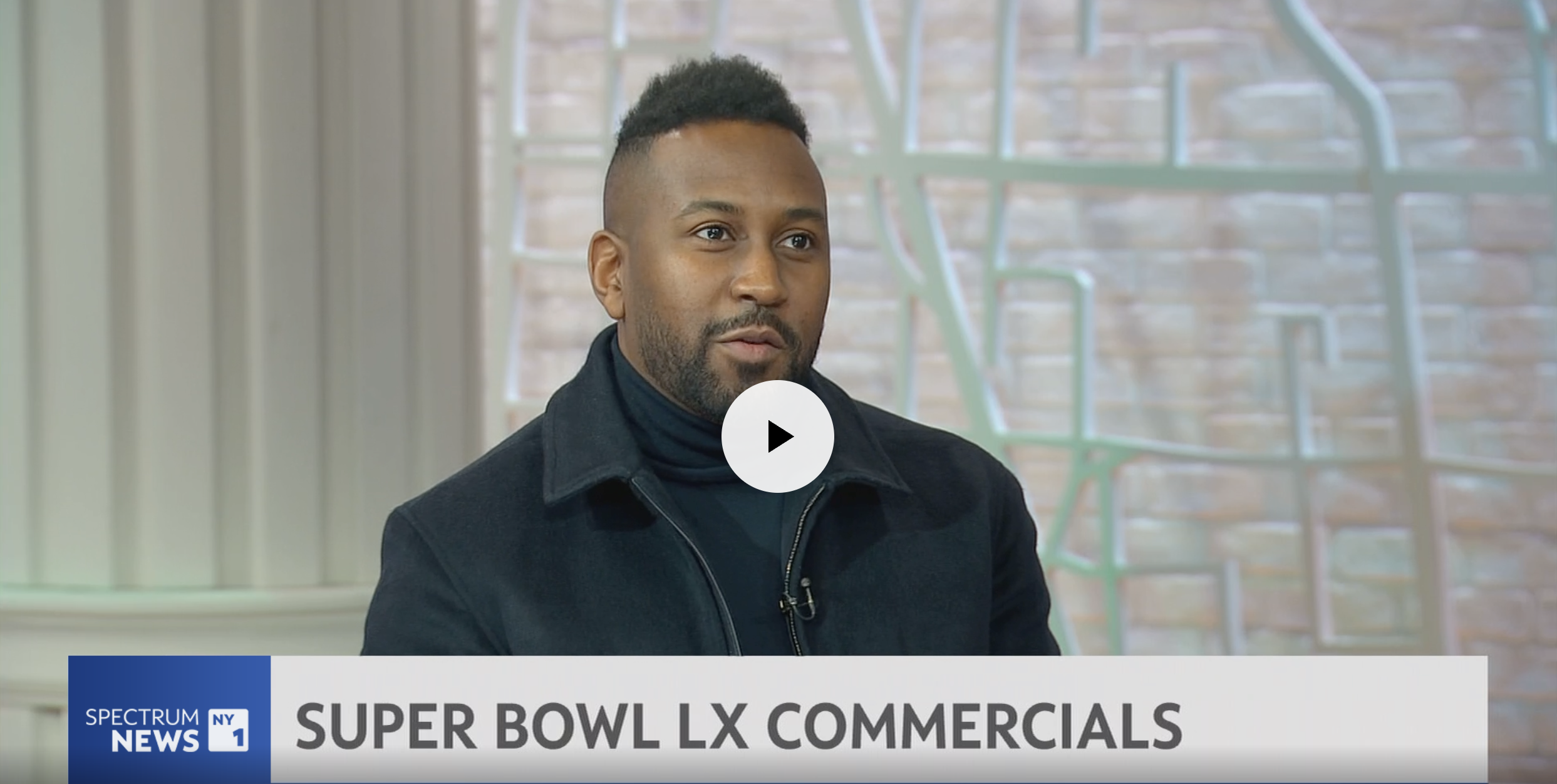 Aaron Edwards on NY1 Spectrum News reviewing Super Bowl advertising